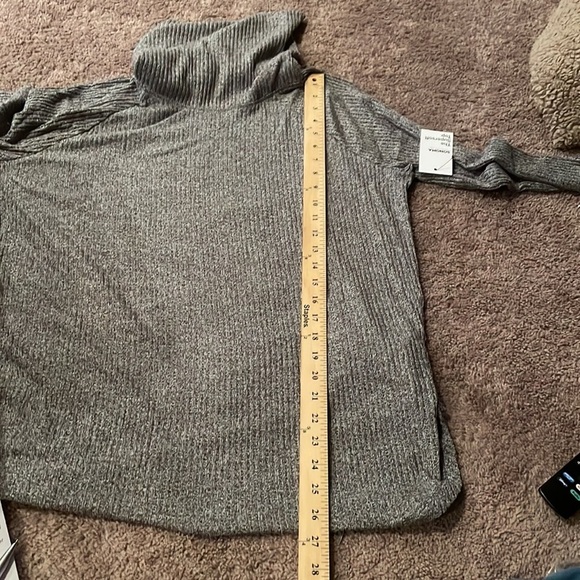 NEW Women's Sonoma Goods For Life Raglan Rib turtle/Cowlneck SZ XL gray/black - Picture 13 of 13